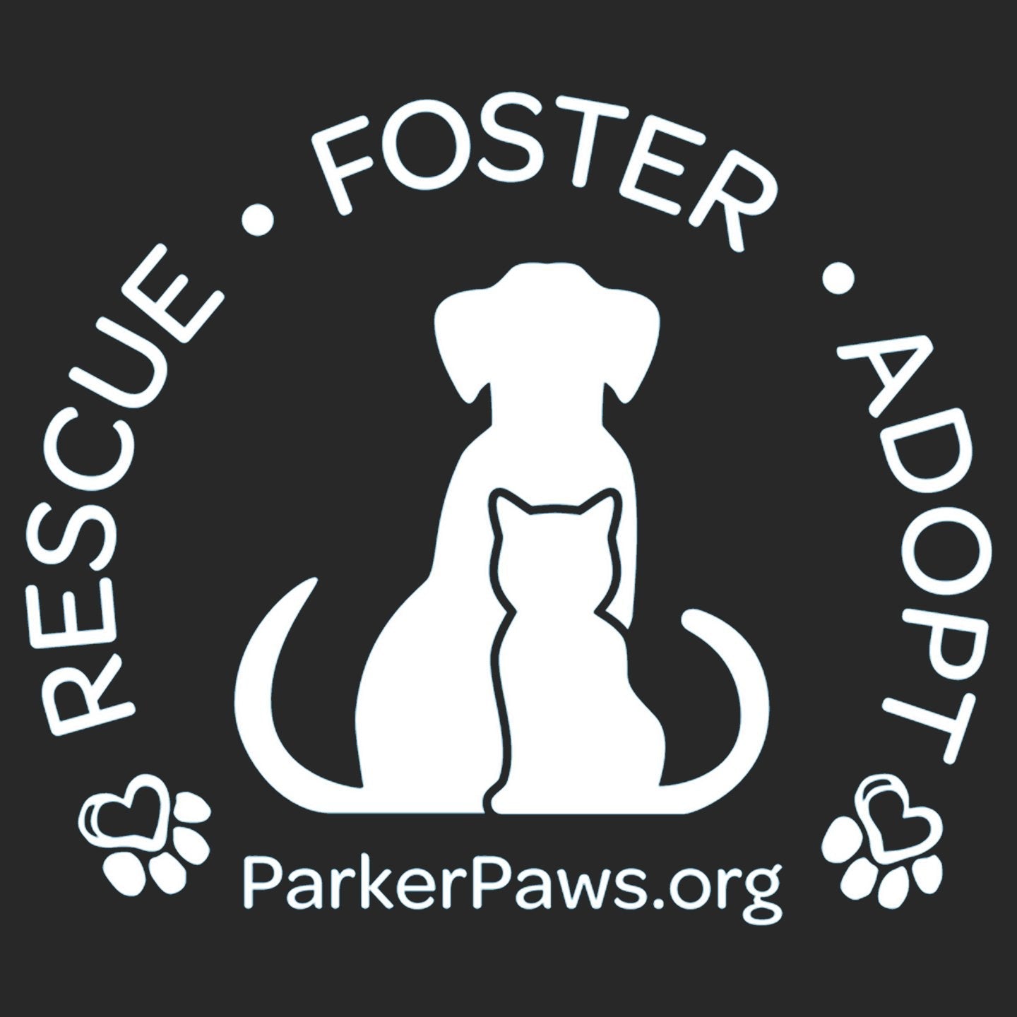 Parker Paws Logo Rescue Foster Adopt - Kids' Unisex T-Shirt