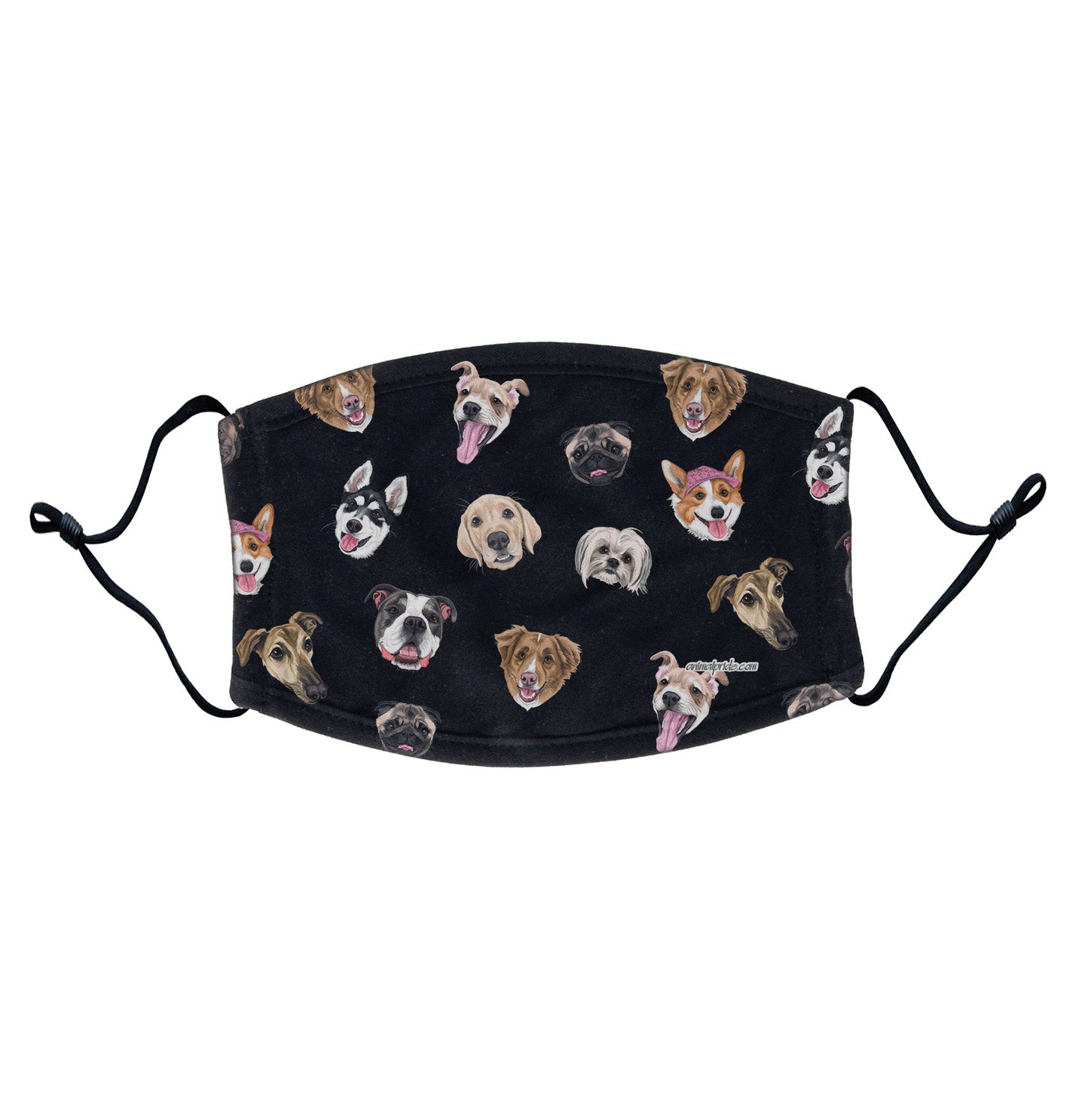 Dog Head Scatter - Adult Adjustable Face Mask