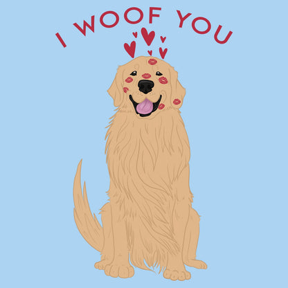 Golden Retriever I Woof You - Kids' Unisex T-Shirt