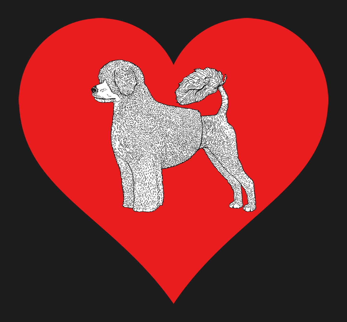 Portuguese Water Dog on Heart Left Chest - Women's Full-Zip Hoodie Sweatshirt