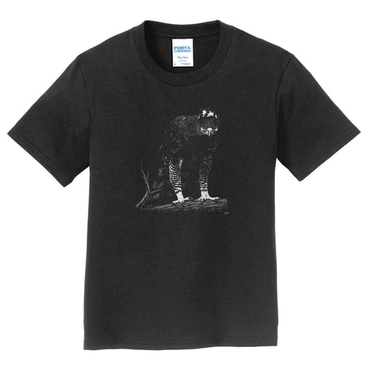 Black Hawk Eagle on Black - Kids' Unisex T-Shirt