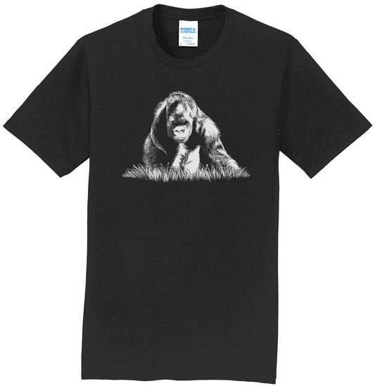 Gorilla on Black - Adult Unisex T-Shirt