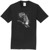 Leopardcat on Black - Adult Unisex T-Shirt