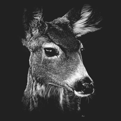 Mule Doe on Black - Adult Unisex T-Shirt