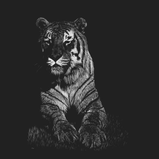 Tiger on Black - Kids' Unisex T-Shirt