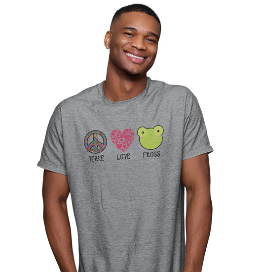 Peace Love Frogs - Adult Unisex T-Shirt