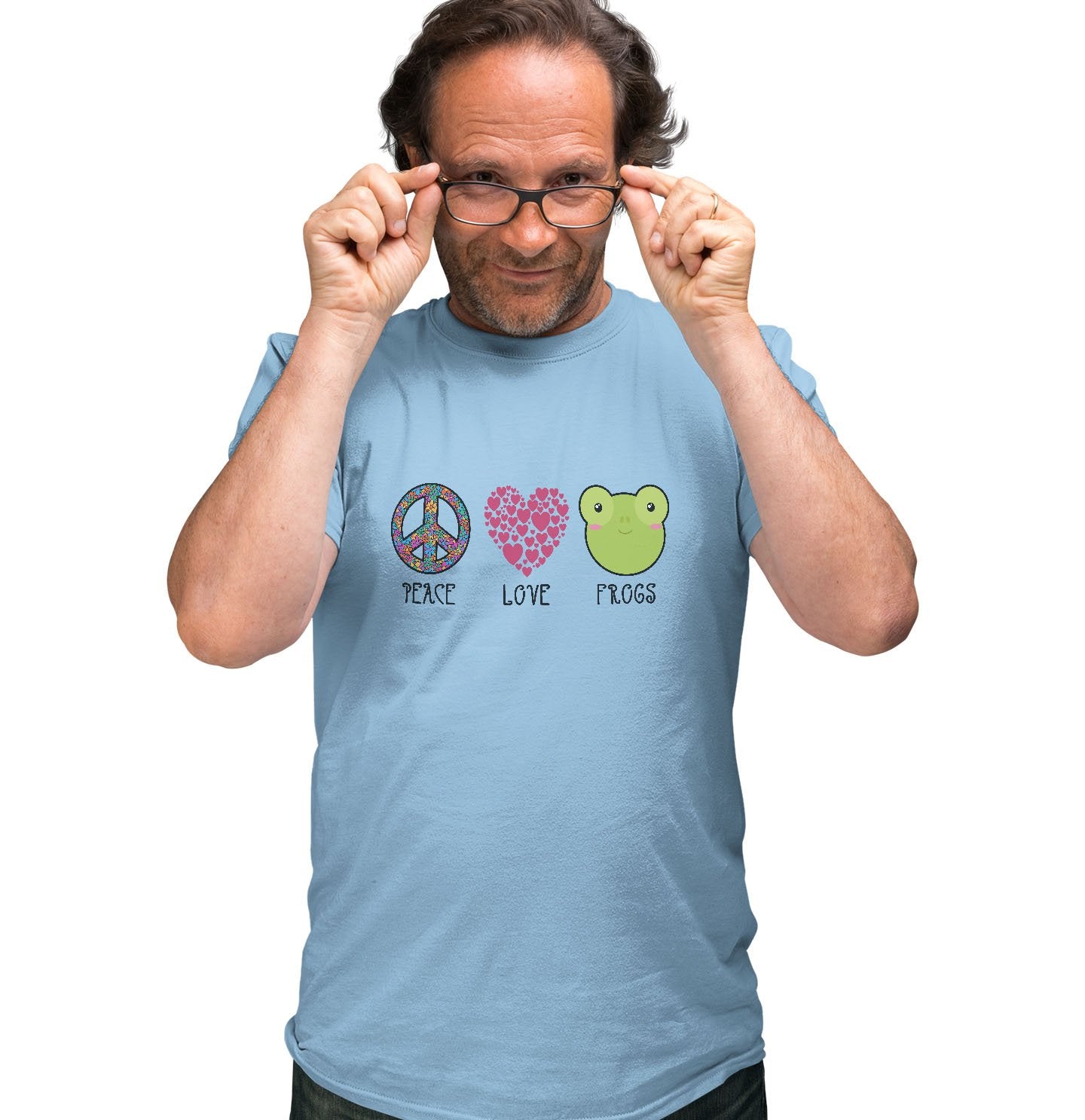 Peace Love Frogs - Adult Unisex T-Shirt