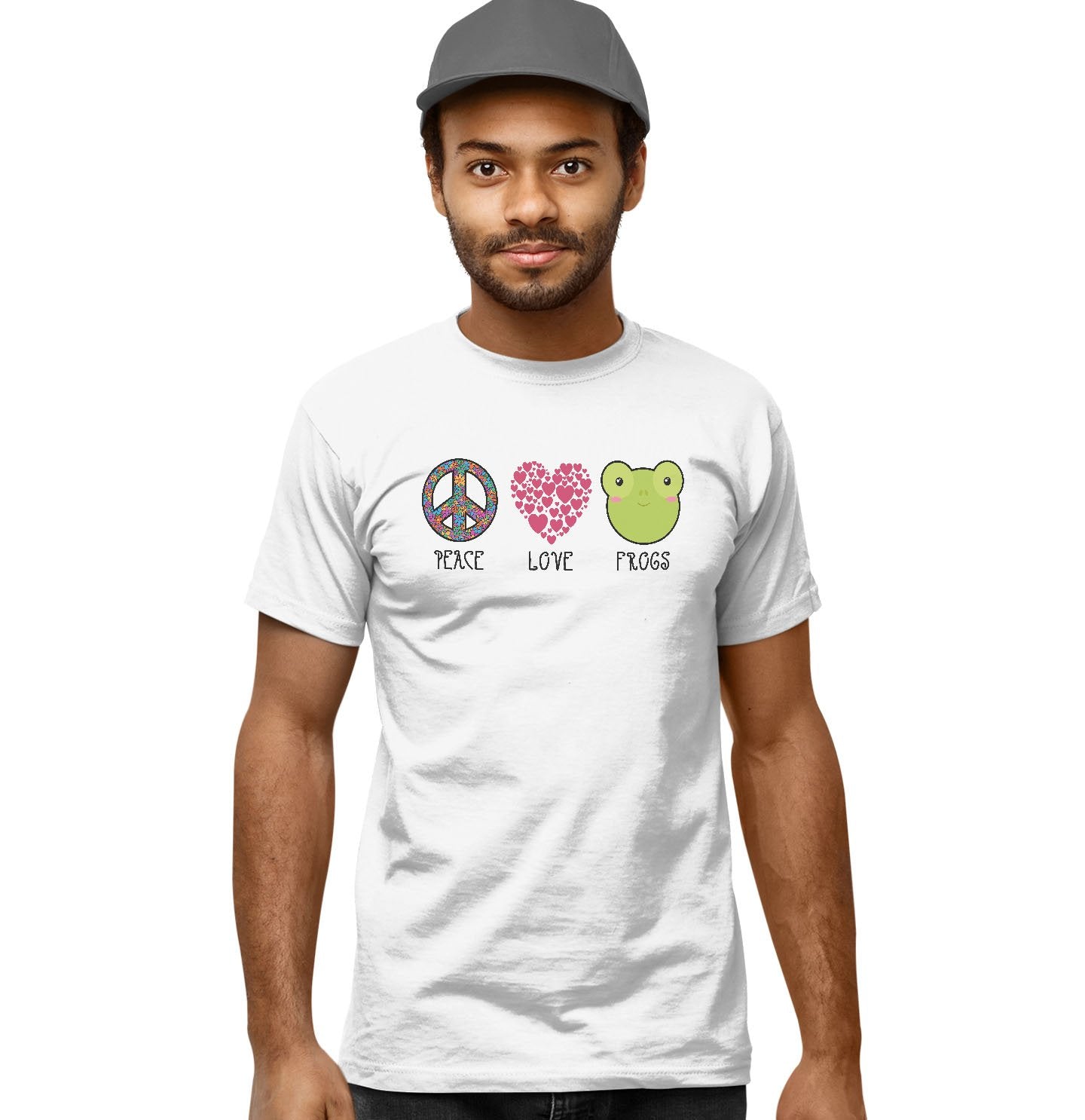 Peace Love Frogs - Adult Unisex T-Shirt