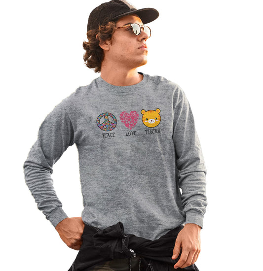 Peace Love Tigers - Adult Unisex Long Sleeve T-Shirt