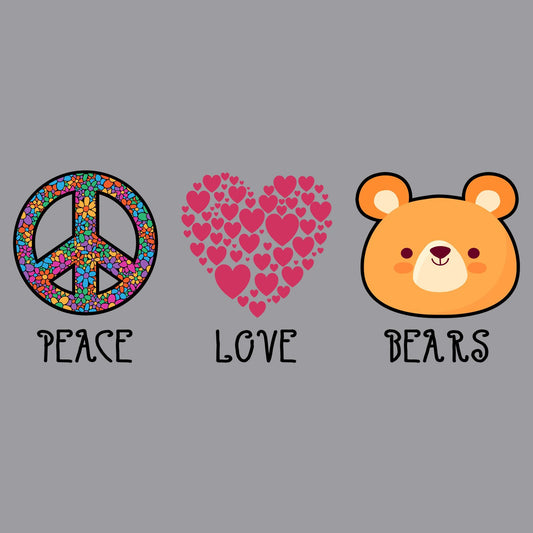 Peace Love Bears - Kids' Unisex T-Shirt
