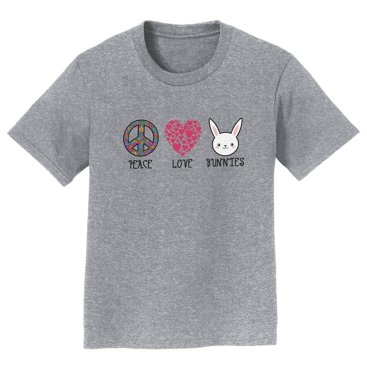 Peace Love Bunnies - Kids' Unisex T-Shirt