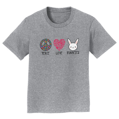 Peace Love Bunnies - Kids' Unisex T-Shirt