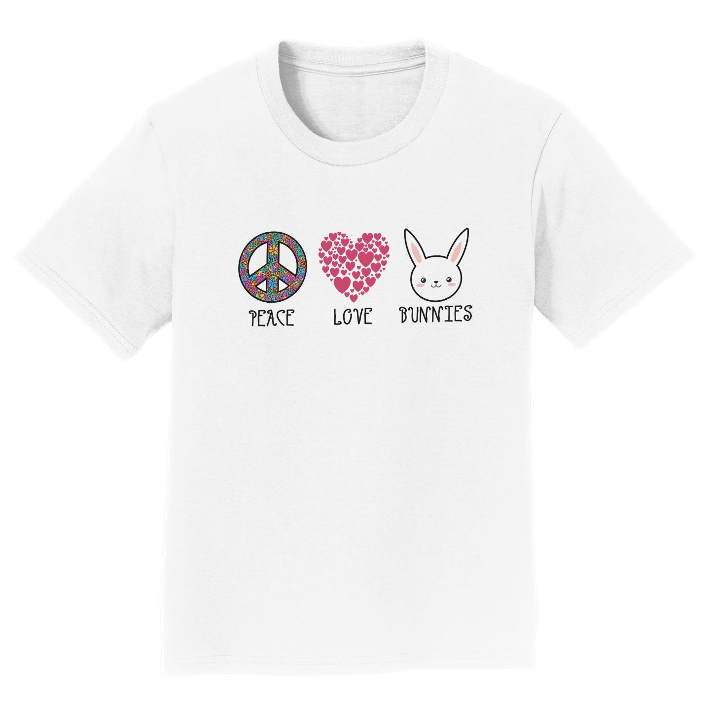 Peace Love Bunnies - Kids' Unisex T-Shirt
