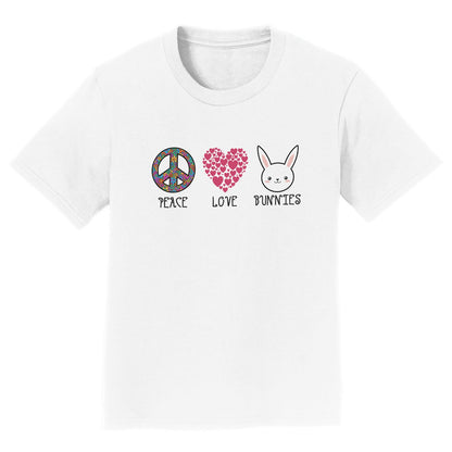 Peace Love Bunnies - Kids' Unisex T-Shirt