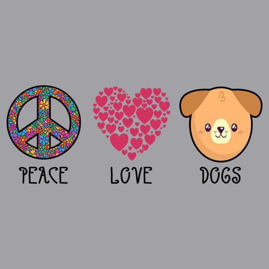 Peace Love Dogs - Kids' Unisex Hoodie Sweatshirt