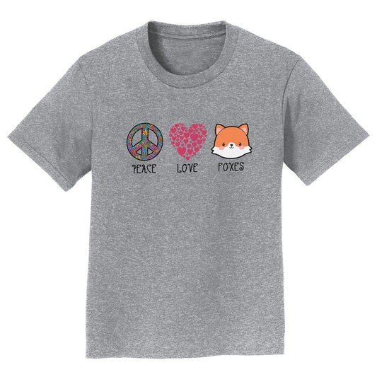 Peace Love Foxes - Kids' Unisex T-Shirt