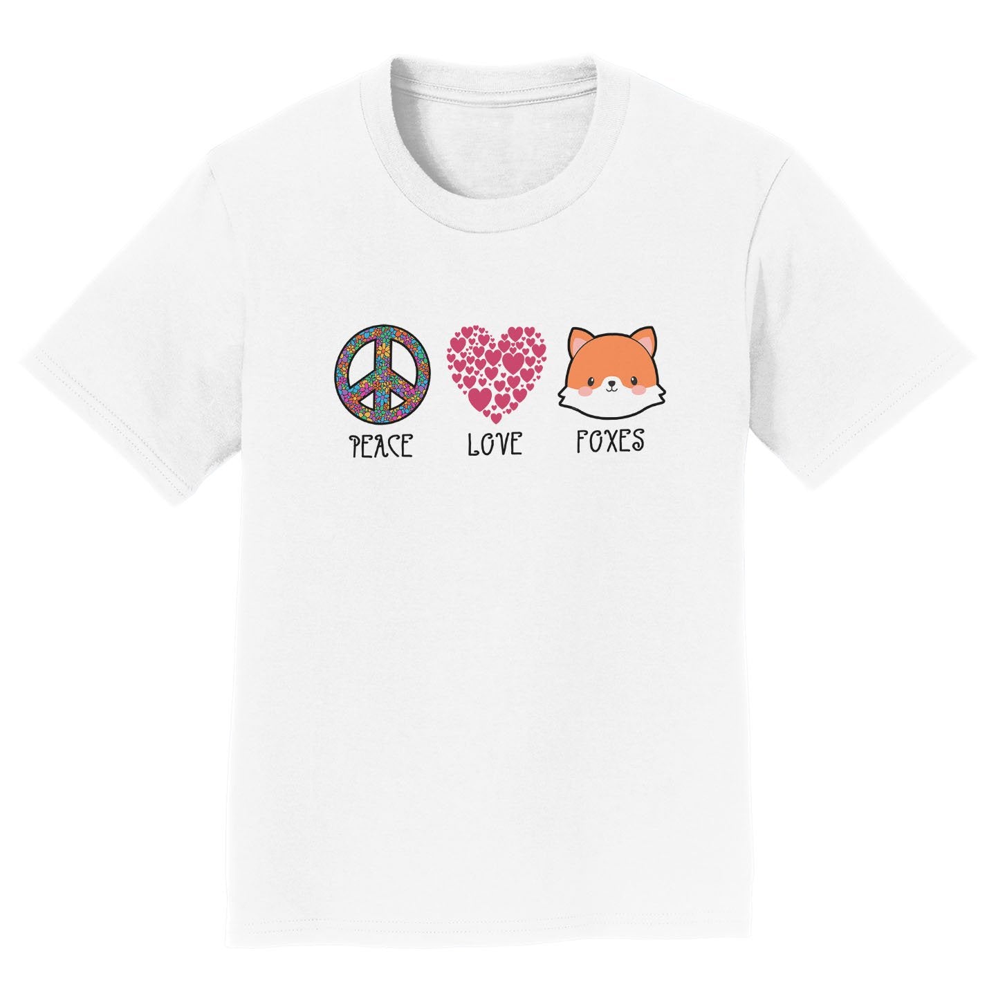 Peace Love Foxes - Kids' Unisex T-Shirt
