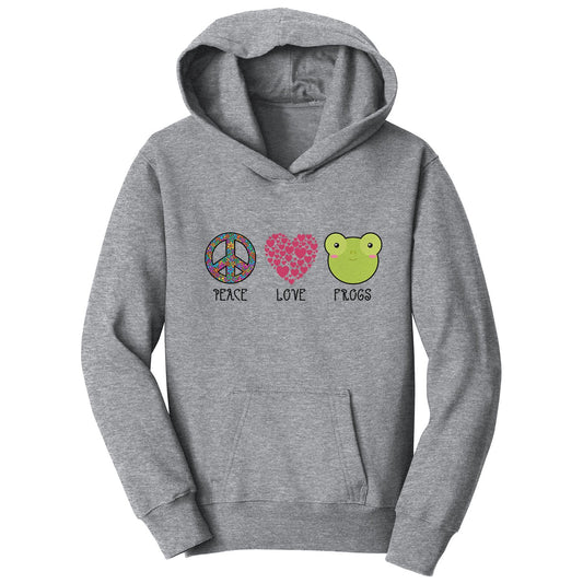 Peace Love Frogs - Kids' Unisex Hoodie Sweatshirt