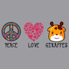 Peace Love Giraffes - Kids' Unisex T-Shirt