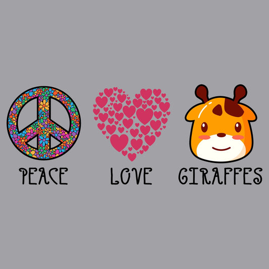 Peace Love Giraffes - Kids' Unisex Hoodie Sweatshirt