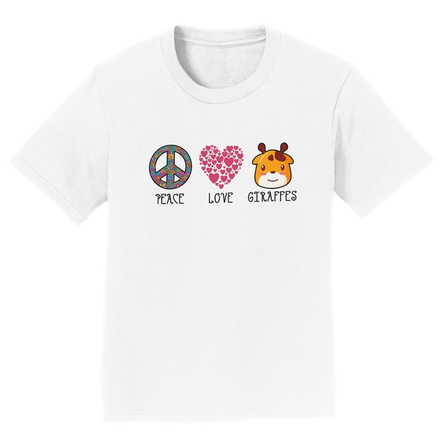 Peace Love Giraffes - Kids' Unisex T-Shirt
