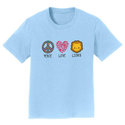 Peace Love Lions - Kids' Unisex T-Shirt