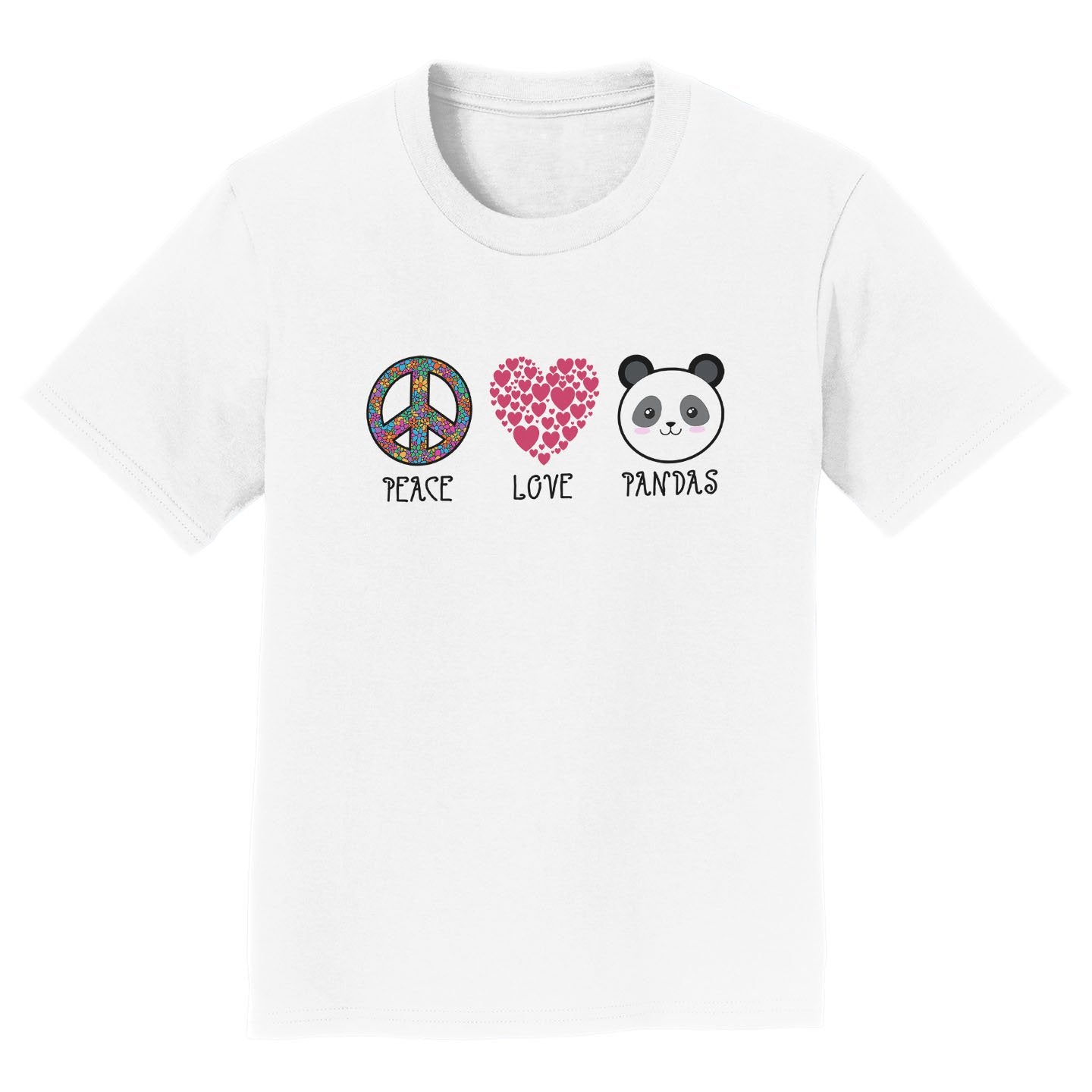 Peace Love Pandas - Kids' Unisex T-Shirt