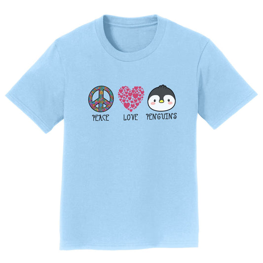 Peace Love Penguins - Kids' Unisex T-Shirt