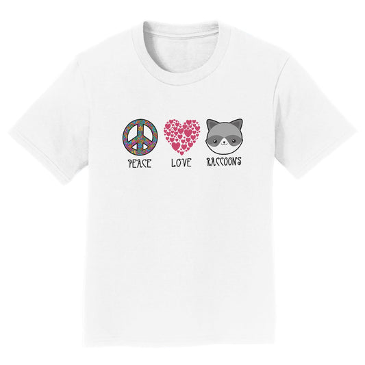 Peace Love Raccoons - Kids' Unisex T-Shirt