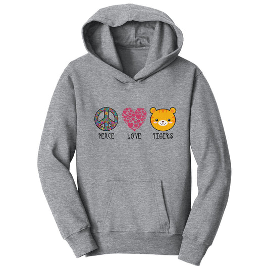 Peace Love Tigers - Kids' Unisex Hoodie Sweatshirt