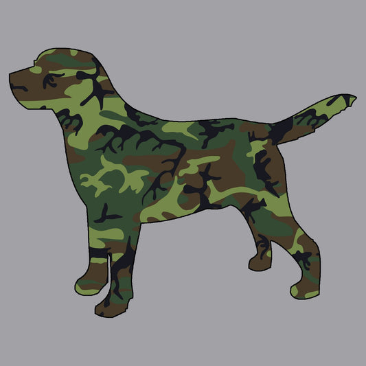 Labrador Silhouette Woodland Camouflage - Adult Unisex Hoodie Sweatshirt