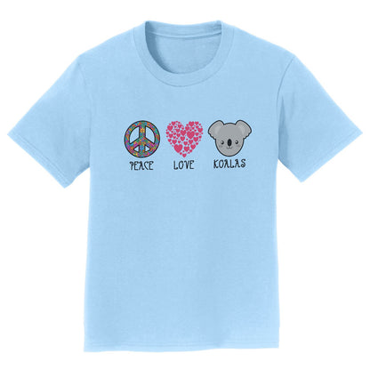 Peace Love Koala - Kids' Unisex T-Shirt