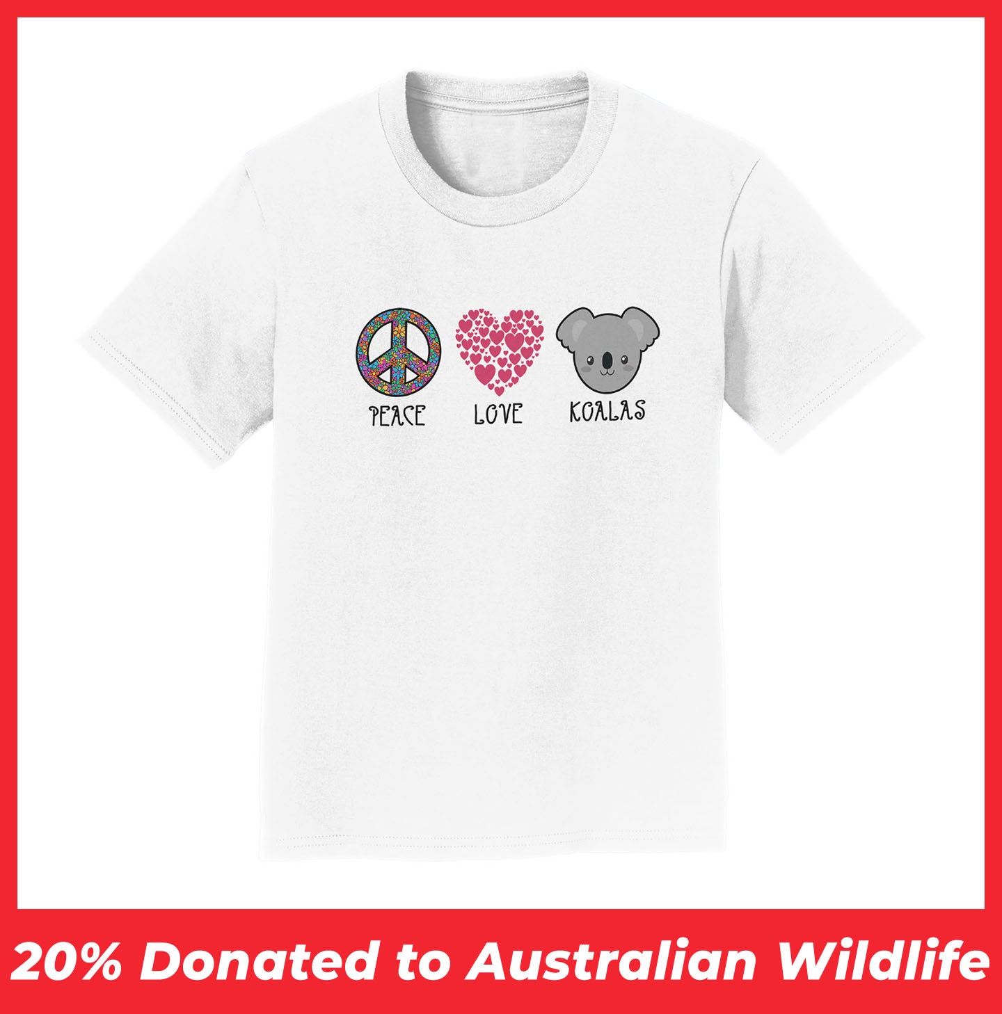 Peace Love Koala - Kids' Unisex T-Shirt