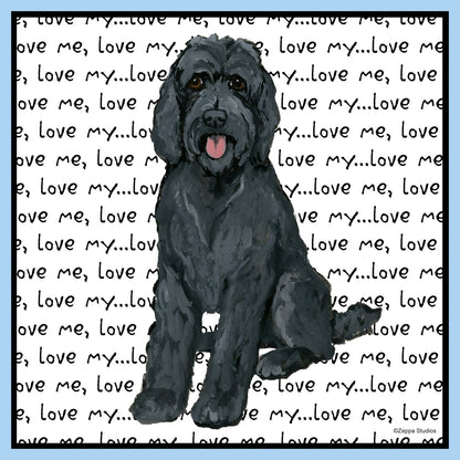 Black Labradoodle Love - Adult Unisex T-Shirt
