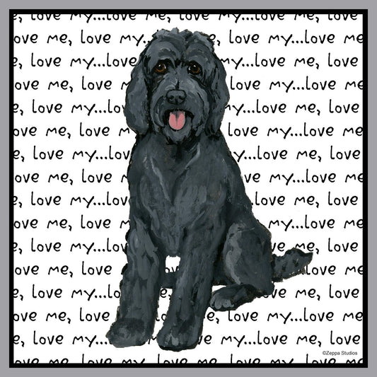 Black Labradoodle Love - Kids' Unisex Hoodie Sweatshirt