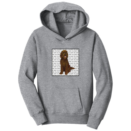 Chocolate Labradoodle Love - Kids' Unisex Hoodie Sweatshirt