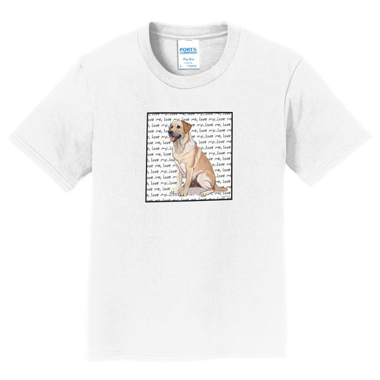 Yellow Lab Love Text - Kids' Unisex T-Shirt